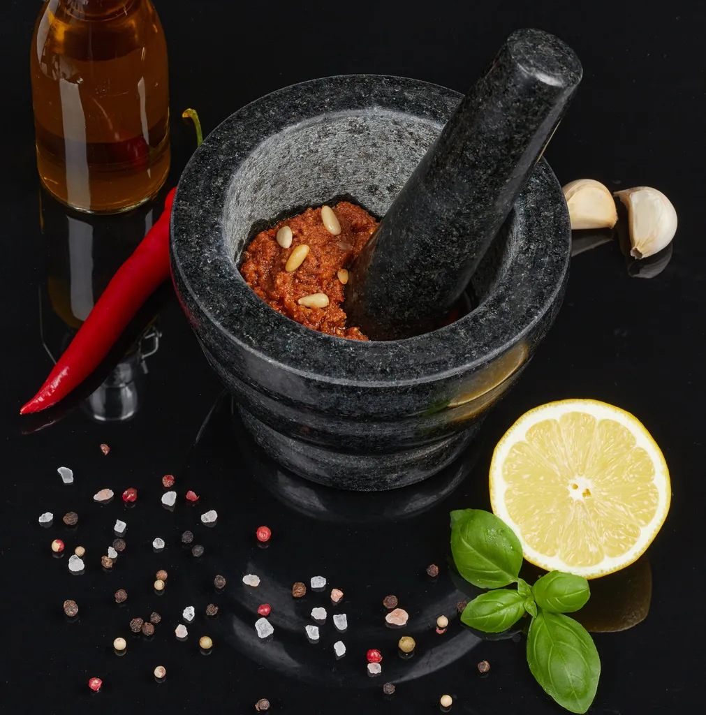 Relaxdays Granit Mörser Mit Stößel XL 5 Relaxdays Granit Mörser Mit Stößel XL – Bild 3