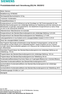 Siemens WT46G402, IQ500, Kondensations-Trockner, 9 Kg 22 Siemens WT46G402, IQ500, Kondensations-Trockner, 9 Kg -Kaufland Verkäufe fe0280fbf6558d351f97b14fdc37cfd8