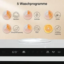 Puluomis Geschirrspüler 5L Geschirrspülmaschine Mini Spülmaschine Tischgeschirrspüler 45cm Freistehend, Funktioniert Mit/ohne Wasseranschluss, Kompakt, Für Büro, Kleine Wohnung, Camping, Wohnwagen, Weiß -Kaufland Verkäufe fe088a90a17673f8435e915c5ee7b304