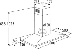 PKM Dunstabzugshaube Wandhaube Wandesse Wandmontage 6090BZ Edelstahl 60cm -Kaufland Verkäufe ff81327714e47dc379bc326a4f23b915