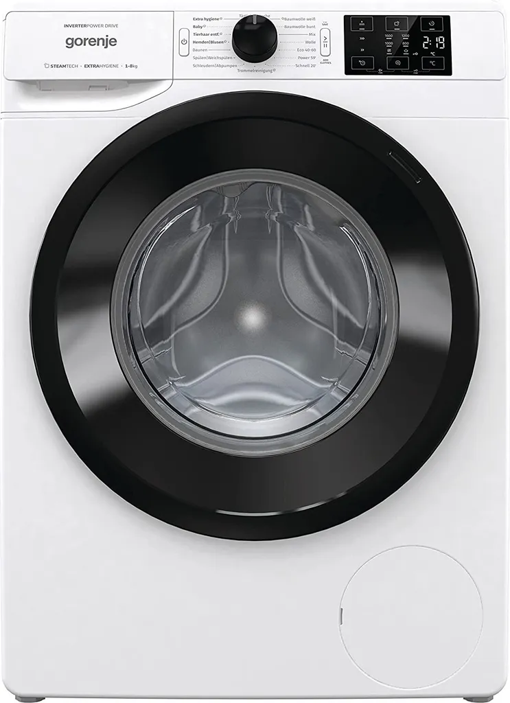 Gorenje WNEI 86 APS Waschmaschine Mit Dampffunktion - 8 Kg - 1600 U/min - 16 Programme - Inverter Motor - Edelstahltrommel - AquaStop - Kindersicherung - Trommelreinigung - Weiß 3 Gorenje WNEI 86 APS Waschmaschine Mit Dampffunktion - 8 Kg - 1600 U/min - 16 Programme - Inverter Motor - Edelstahltrommel - AquaStop - Kindersicherung - Trommelreinigung - Weiß