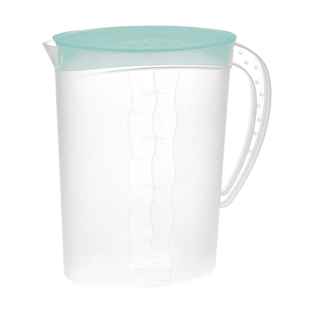 Premium Saftkanne, 2 Liter Fassungsvermögen, Mit Vielseitigem Deckel Und Integrierter Maßeinteilung Für Kalte Getränke Wie Saft, Eistee, Wasserkaraffe Aus Kunststoff 3 Premium Saftkanne, 2 Liter Fassungsvermögen, Mit Vielseitigem Deckel Und Integrierter Maßeinteilung Für Kalte Getränke Wie Saft, Eistee, Wasserkaraffe Aus Kunststoff