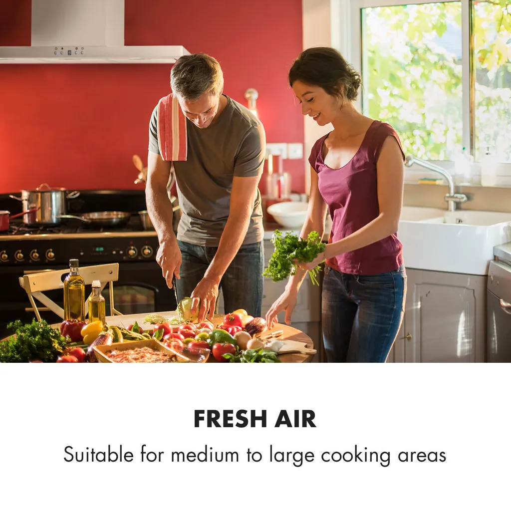 Klarstein Limelight Dunstabzugshaube 90 Cm , Wandhaube , Energieeffizienzklasse A++ , Abluftbetrieb , 600 M³/h , 3 Geschwindigkeitsstufen , Digitalanzeige , LED-Kochfeldbeleuchtung , Umrüstbar Auf Umluftbetrieb , Edelstahl Gebürstet 7 Klarstein Limelight Dunstabzugshaube 90 Cm , Wandhaube , Energieeffizienzklasse A++ , Abluftbetrieb , 600 M³/h , 3 Geschwindigkeitsstufen , Digitalanzeige , LED-Kochfeldbeleuchtung , Umrüstbar Auf Umluftbetrieb , Edelstahl Gebürstet – Bild 5